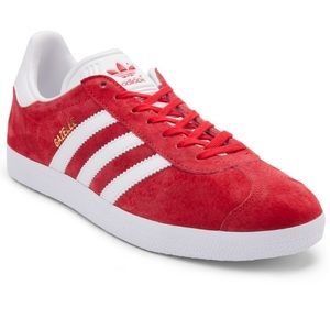Red adidas gazelle